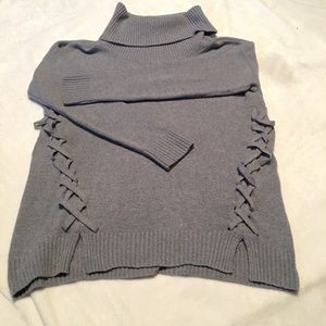 Light blue turtleneck | Pink Rose